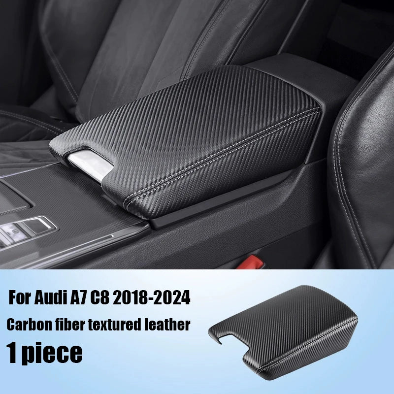 Boîte d'accoudoir de voiture, plaque de couverture décorative, pièces de modification intérieure, pour Audi A6 C8 A7 C8 2018 2019 2020 2021 2022 2023 2024