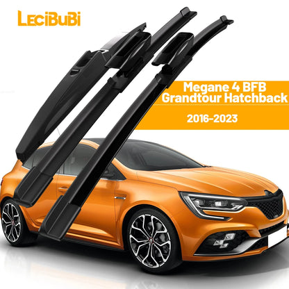 Pour Renault Megane 4 BFB Grandtour Hatchback 2016-2023 1 jeu de balais d'essuie-glace avant et arrière accessoires d'essuie-glace