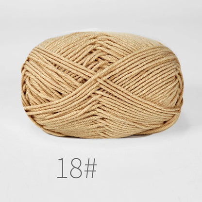 Nouveau 5 pièces 250g lait coton tricot laine fil couture teint Lanas pour Crochet artisanat pull chapeau poupées couture tricot outils