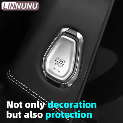 LINNUNU couvercle de bouton de moteur de voiture pour Lynk & Co 01 05 Lingke auto moteur allumage démarrage arrêt interrupteur bouton poussoir décoratif autocollant