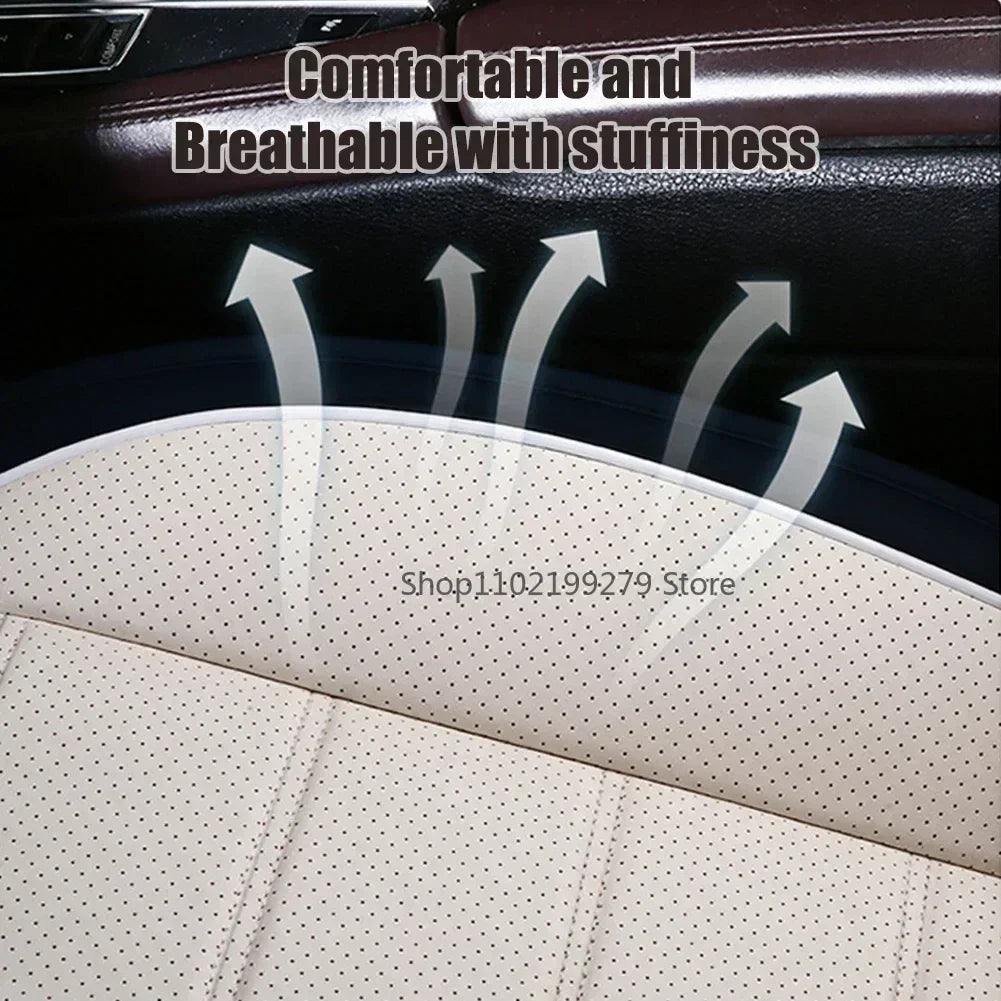 Ensemble complet de housses de siège de voiture en cuir PU, protection de banc fendue avant et arrière, quatre saisons universelles, adaptées à la plupart des accessoires de voiture SUV