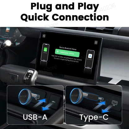Mini Ultra 3 CarlinKit 5.0 adaptateur sans fil sans fil CarPlay Android Auto pour voiture OEM Plug & Play WiFi Bluetooth connexion automatique