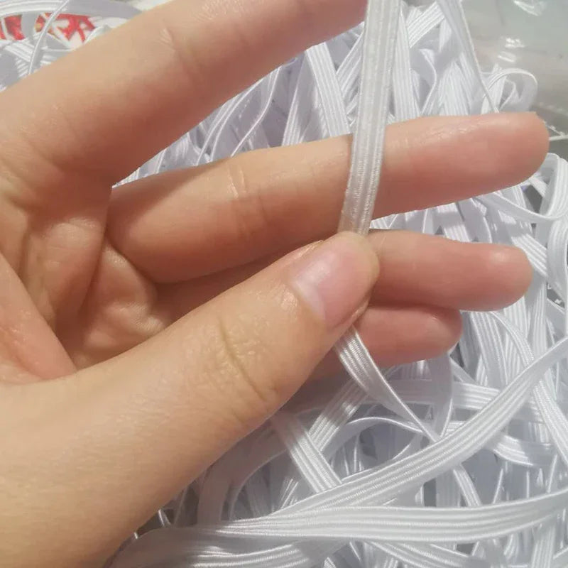 Bandes élastiques plates blanches/noires, 3/4/5/6/8/10MM, bande élastique pour vêtements de mariage, pour bricolage, couture, corde extensible