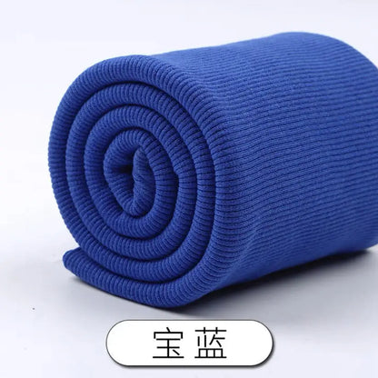 Tissu fileté élastique en coton, manches de sweat-shirt, col, ourlet, bord inférieur, tissu tricoté à revers élastique pour vêtements