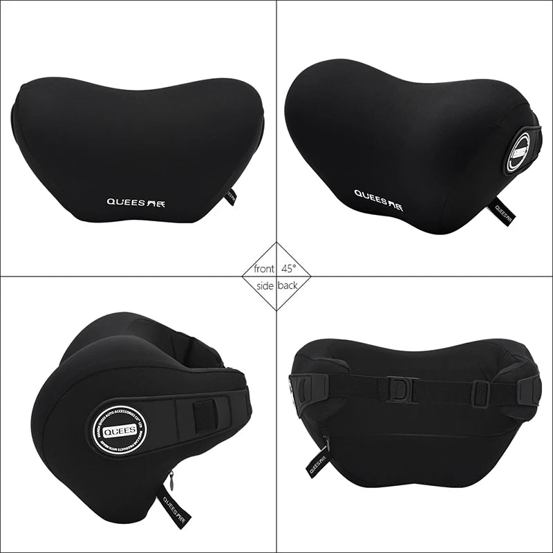High Quality Universal Car Headrest Cushion Car Seat Neck Pillow Perforated Leather Breathable Lumbar Support Car Pillow