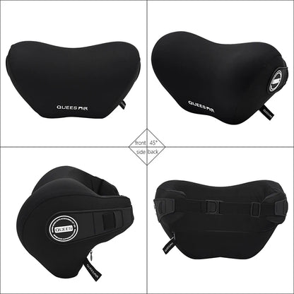 High Quality Universal Car Headrest Cushion Car Seat Neck Pillow Perforated Leather Breathable Lumbar Support Car Pillow