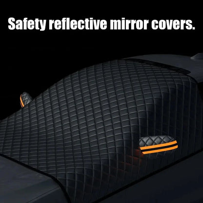 Couverture de pare-brise de voiture magnétique hiver glace neige poussière givre garde UV protecteur voiture fenêtre avant pare-soleil couverture extérieure