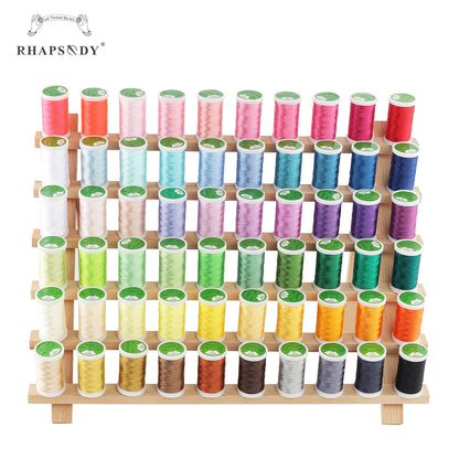 Rhapsody 6/60 ensemble de couleurs frère fil à broder en Polyester de qualité supérieure 200M (220Y) chaque bobine frère Babylock Janome Singer Hom