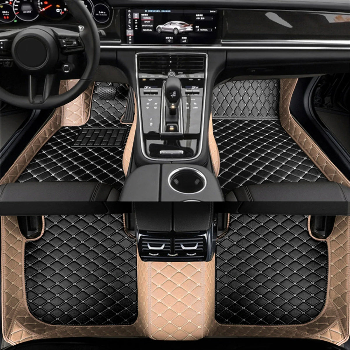 Tapis de sol de voiture en cuir sur mesure pour HYUNDAI, tapis, tapis, repose-pieds, accessoires, détails intérieurs, coupé Genesis, Fête 20, Fête 25, Fête 35