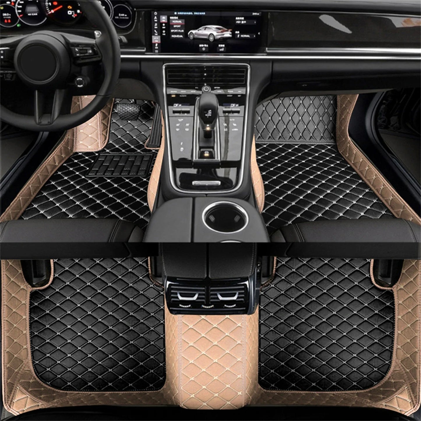 Tapis de sol de voiture en cuir sur mesure pour HYUNDAI, tapis, tapis, repose-pieds, accessoires, détails intérieurs, coupé Genesis, Fête 20, Fête 25, Fête 35