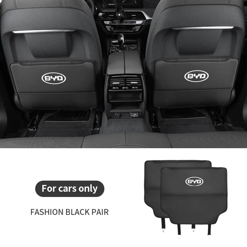 Pour BYD Atto 3 Tang F3 E6 Yuan Plus Song Max F0 Qin G3 I3 Han siège de voiture stockage arrière dossier Anti-usure coussin Anti-coup de pied