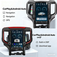 Autoradio Android 13 8 + 128 go, pour Dodge Ram 1500 2500 3500 2019-2023 Carplay Android Auto 4G, lecteur multimédia de voiture GPS QLED