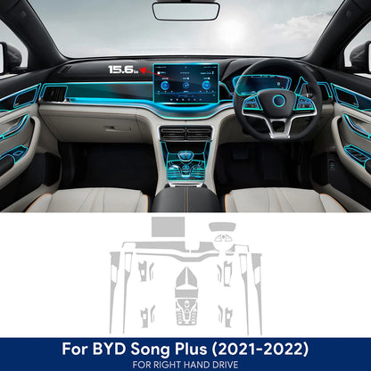 Film de protection TPU pour écran de navigation de console centrale de voiture BYD Seal U Sealion 6 Song Plus DM-i EV 2021-2025, conduite à droite