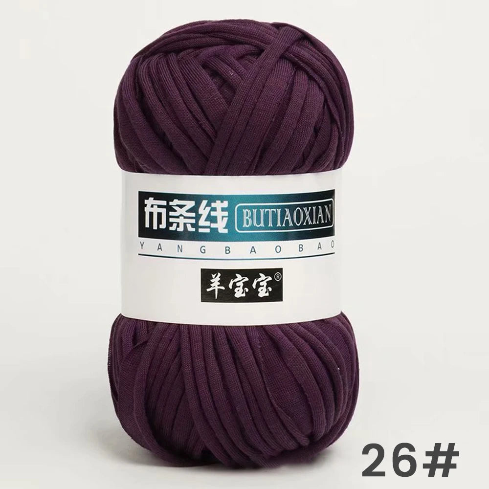 Fil épais de 100g, tissu coloré Super doux, bande de fil pour tricoter à la main, sac tissé, panier de tapis, matériel tricoté à la main, bricolage