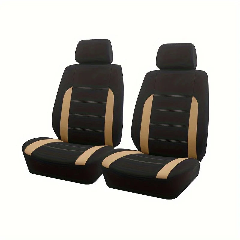 AUTO PLUS-Ensemble de Housses de Siège de Voiture Universelles en Polyester, Protection en Tissu Uni Bicolore, Accessoires Automobiles