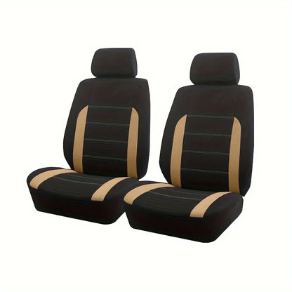 AUTO PLUS-Ensemble de Housses de Siège de Voiture Universelles en Polyester, Protection en Tissu Uni Bicolore, Accessoires Automobiles