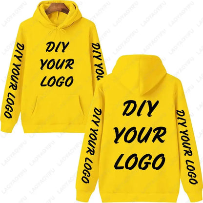 Sweat à capuche personnalisé avec Logo personnalisé, sweat-shirt chauffant et confortable, unisexe, décontracté, texte imprimé personnalisé, bricolage, à la mode, automne
