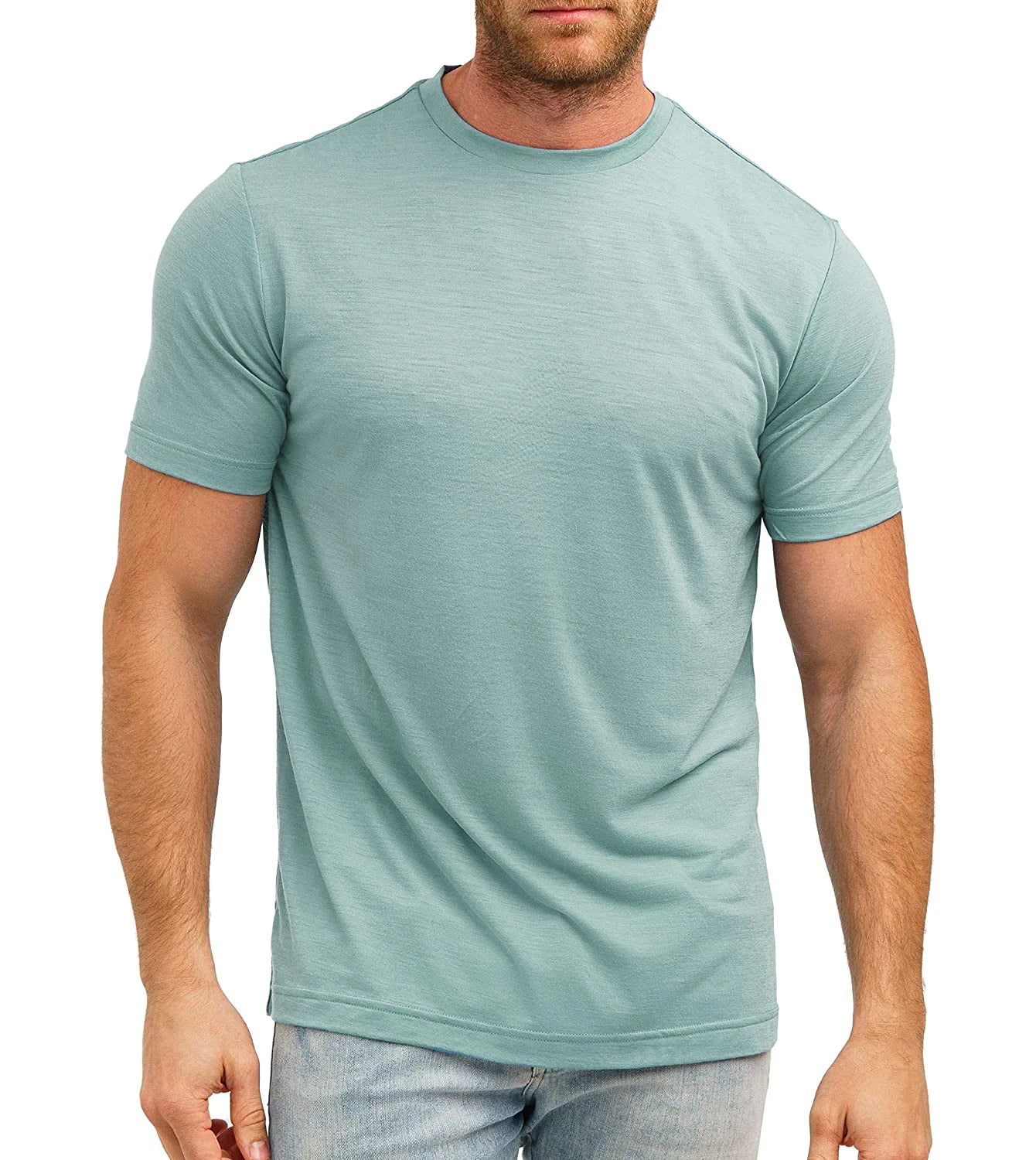 100% laine mérinos T-Shirt hommes à manches courtes chemises mérinos Sport léger couche de Base randonnée T-Shirt doux respirant maillot de corps