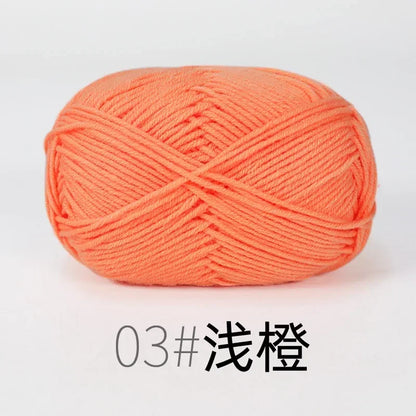 Fil de Lanas teint en coton au lait, 86 couleurs, 4 plis, pour bébé, chapeau, écharpe, pull, poupées, artisanat fait à la main