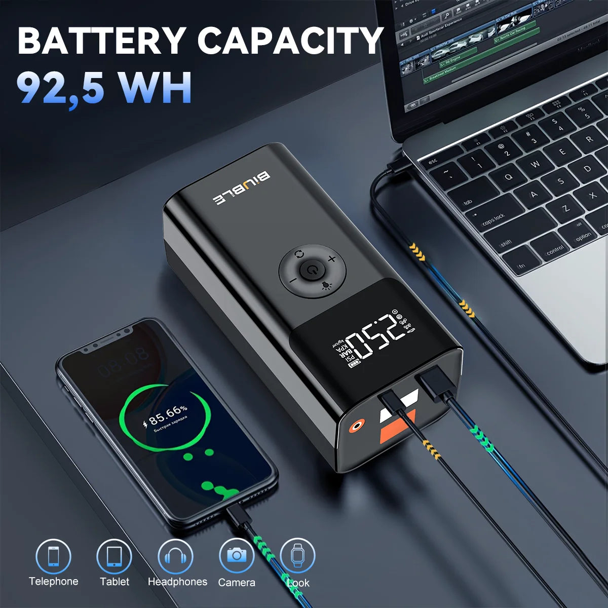 Démarreur de saut de voiture 4000A/7000A 15800mAh/26800mAh, batterie de voiture, Booster de batterie automatique, dispositif de démarrage pour batterie externe essence et Diesel