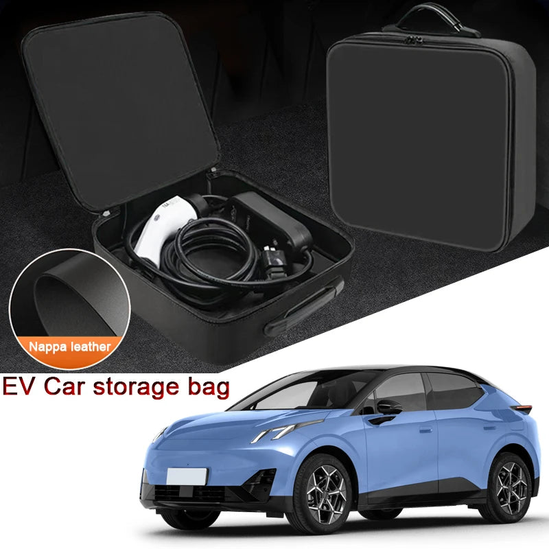 Boîte de rangement pour câble de recharge de voiture électrique compatible avec LYNK&CO 01 02 Z10 Z20 03 05 06 07 08 09 900 Câbles de charge de véhicule électrique Sac de transport