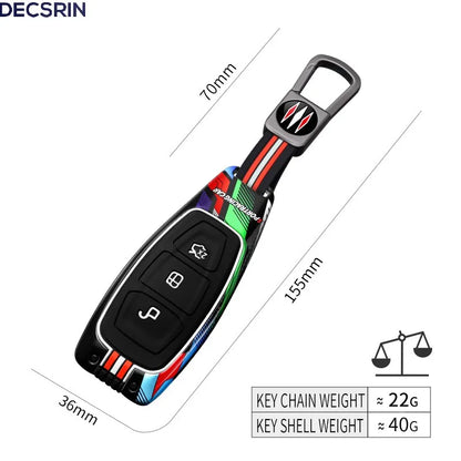 Étui pour clé de voiture en alliage de Zinc, coque de protection pour Ford Mondeo Focus Fiesta Kuga c-max s-max MK3, accessoires d'intérieur de voiture