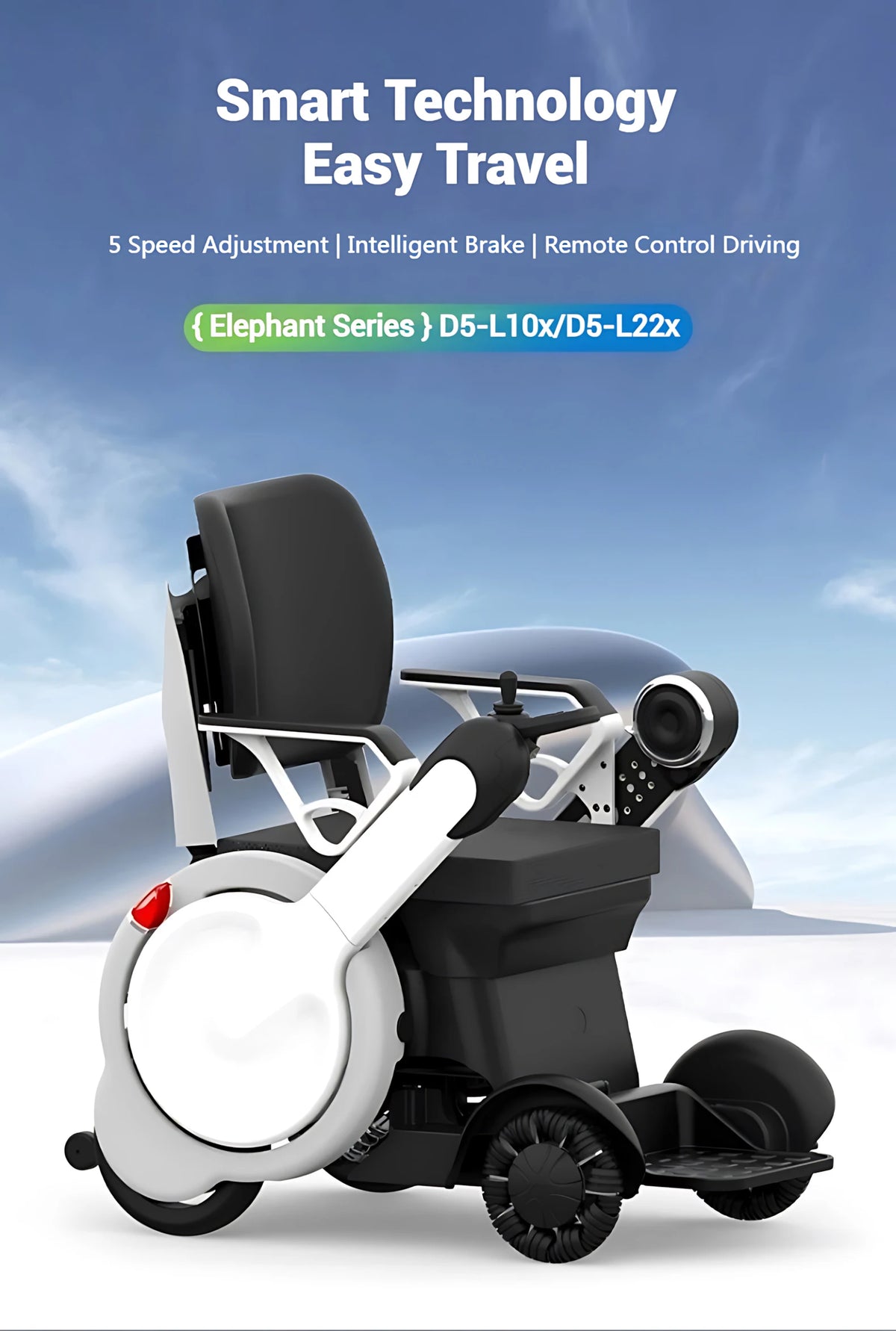 Fauteuil roulant électrique intelligent entièrement automatique haut de gamme pour personnes âgées et handicapées