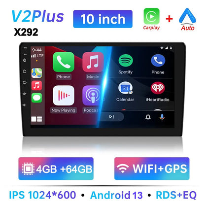 7/9/10 pouces universel Android 13 Autoradio 64G Autoradio android 2 Din autoradio GPS BT Central multimédia systèmes de voiture intelligente