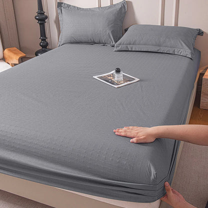 Drap-housse avec bande élastique, couleur unie, housse de matelas douce pour lit simple, double, king, queen, 90/120/140/150/160/180x200cm