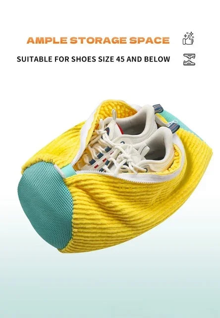 2/1 pièces sac de lavage de chaussures Machine à laver sacs à linge avec fermeture à glissière chaussures sacs de nettoyage chaussures blanchisserie Fibers moelleuses Sneaker