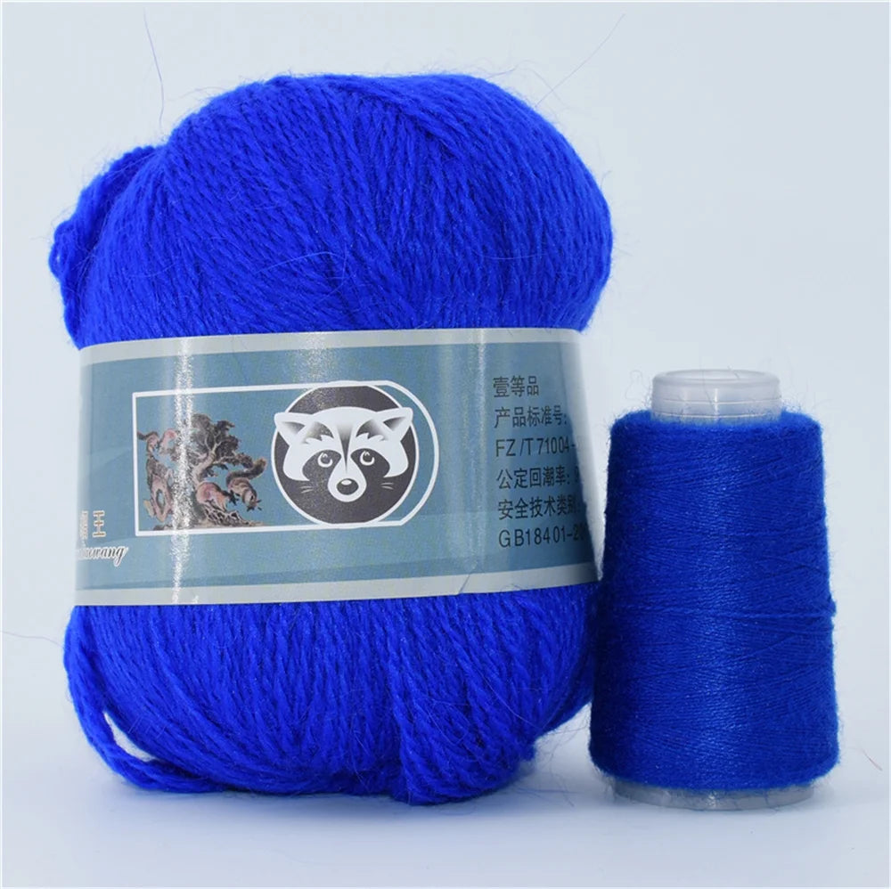 Fil de fourrure de vison pour fils pour tricoter et Crochet, fil de t-shirt en dentelle à 2 plis pour tricoter à la main, couture, 1 écheveau 340 M 50 + 20g