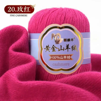 Fil de laine 100 cachemire pour optique moyenne ogo, écharpe, chaussettes, glafraîchement, chaud, 3 plis, crochet, doux pour la peau, 100% g/ensemble