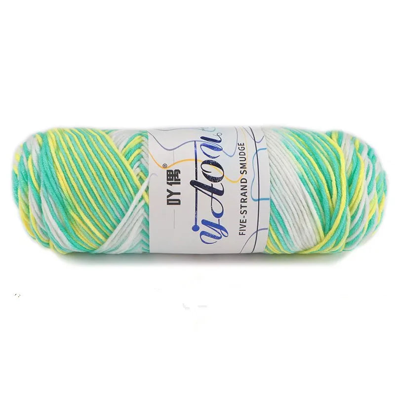 Fil à tricoter à la main en coton au lait coloré, 100g, section teinte au Crochet, ligne de fil, couverture, châle, chapeau, chaussettes, 200 mètres, 1 pièce
