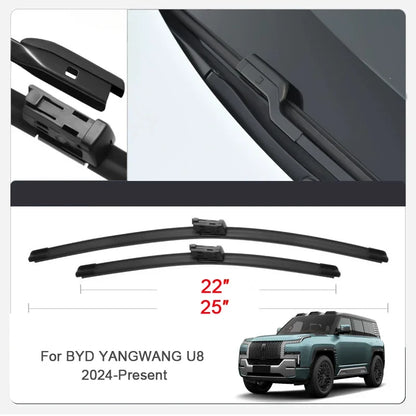 Lame d'essuie-glace de voiture pour BYD DENZA, protection du caoutchouc, 2 pièces