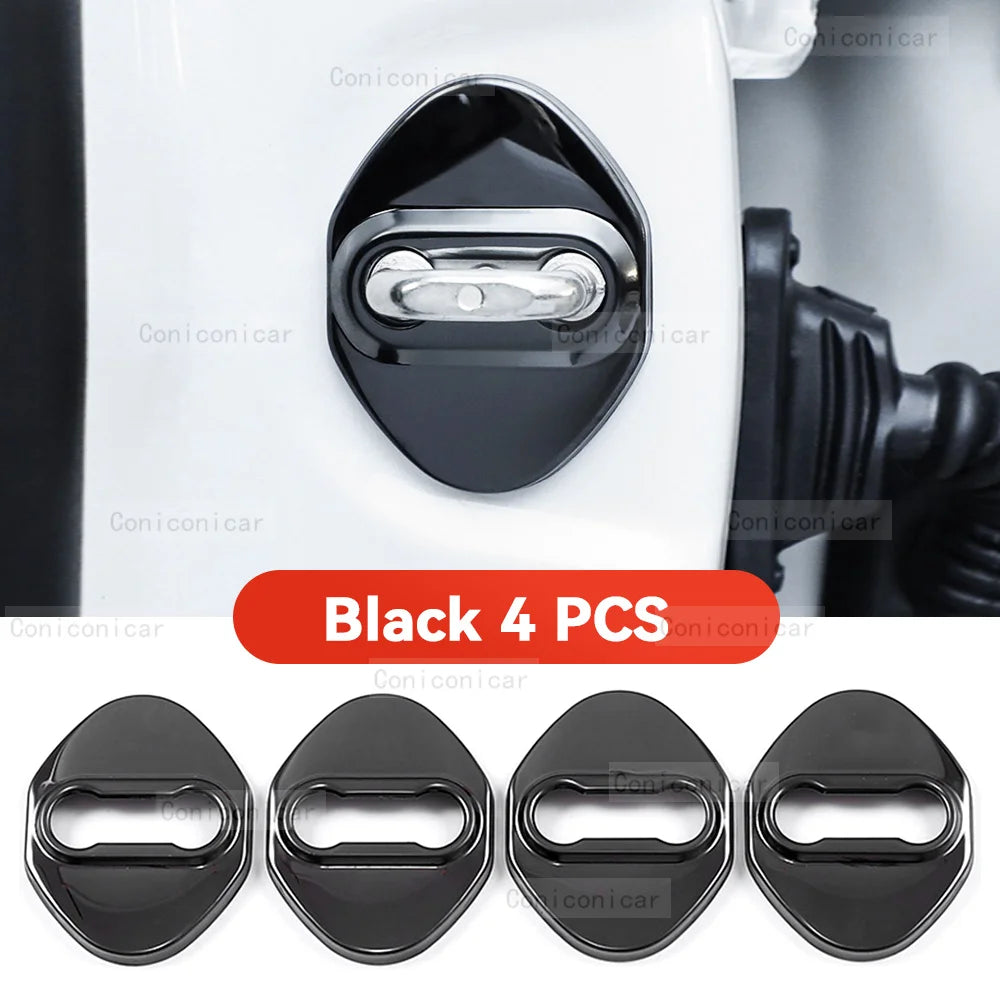 Pour ZEEKR 7X EV 2025 2026 accessoires serrure de porte de voiture protéger couvercle emblèmes boîtier en acier inoxydable décoration Protection