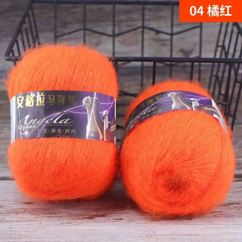 Fil de laine Mohair d'alpaga en peluche pour fil à tricoter, écharpe de pull 40 grammes/boule, fils épais de Lanas doux et chaud gonflés
