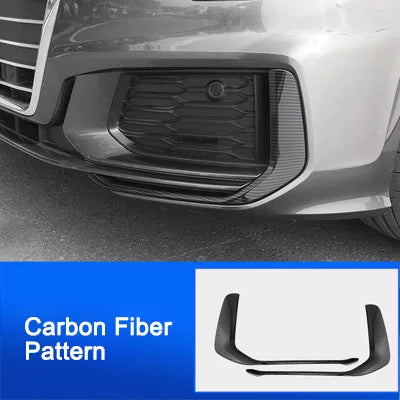 Autocollants de décoration pour phares antibrouillard avant de voiture, pour Audi A6 C8 19-21, couverture de cadre ABS chromé, accessoires extérieurs automobiles