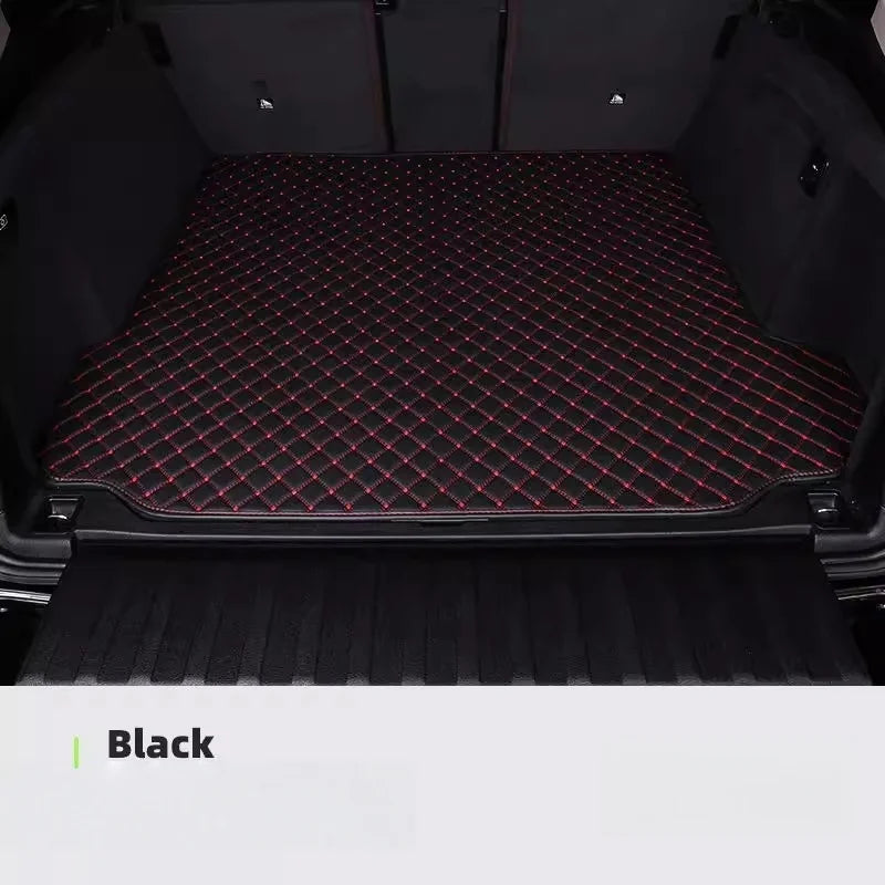Tapis de coffre de voiture en cuir artificiel personnalisé, pour Bmw F01 série 7 E65 E66 E68 F02 G11 G12, accessoires d'intérieur de voiture, détails