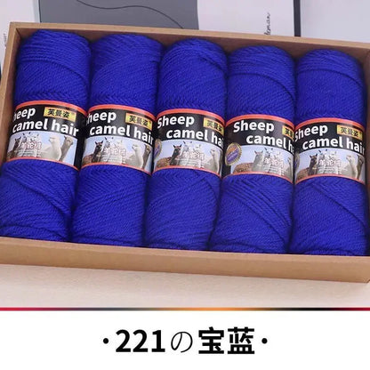 Fil de cachemire épais pour Crochet, tricot à la main, pull, écharpes, manteaux, chapeau, gants, bricolage, fil de laine d'alpaga doux et chaud, 500 g/ensemble