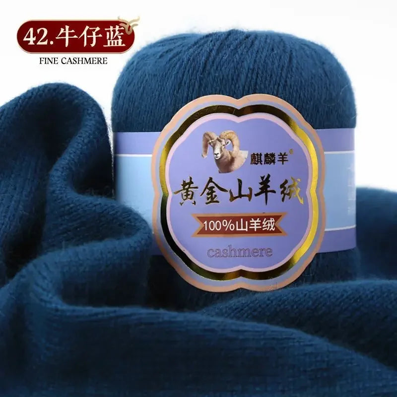 Fil de laine 100 cachemire pour optique moyenne ogo, écharpe, chaussettes, glafraîchement, chaud, 3 plis, crochet, doux pour la peau, 100% g/ensemble
