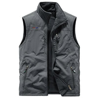 Gilets chauds en polaire pour hommes, multi-poches, vestes d'escalade sans manches, gilets Cargo pour porter des deux côtés, 6X, nouvelle collection automne