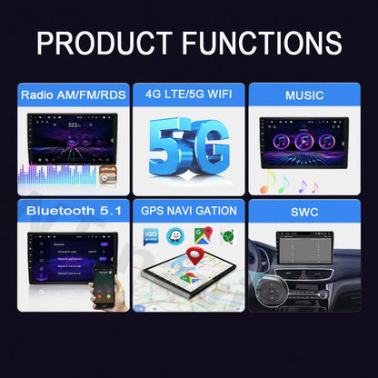 Autoradio multimédia vidéo avec navigation GPS Android16 CarPlay sans fil pour Ford New Transit 2009-2019 Focus 2005-2010