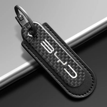 Porte-clés de voiture de luxe en Fiber de carbone, Logo, cadeaux pour BYD ATTO, 2025