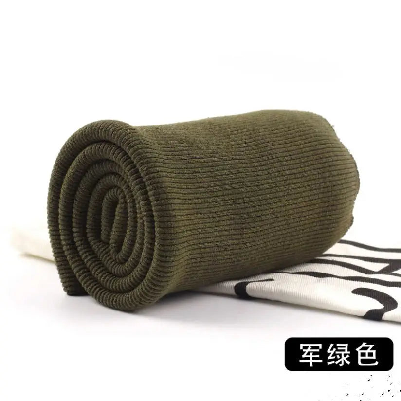Tissu fileté élastique en coton, manches de sweat-shirt, col, ourlet, bord inférieur, tissu tricoté à revers élastique pour vêtements