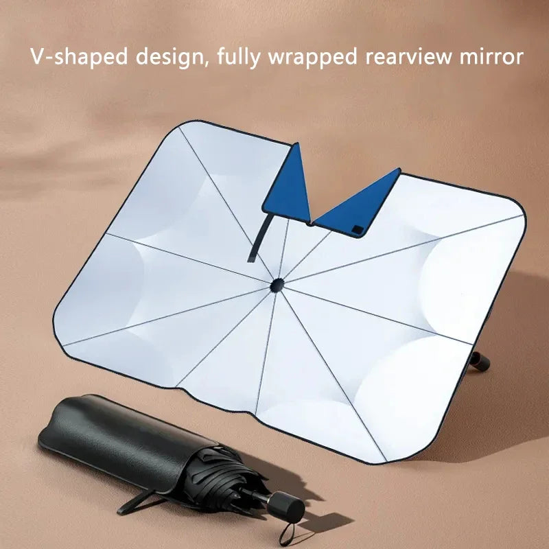 Pare-soleil de voiture col en v pare-brise avant de voiture pare-soleil de voiture parapluie voitures pare-soleil Parasol soleil intérieur pare-brise Protection