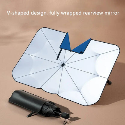Pare-soleil de voiture col en v pare-brise avant de voiture pare-soleil de voiture parapluie voitures pare-soleil Parasol soleil intérieur pare-brise Protection