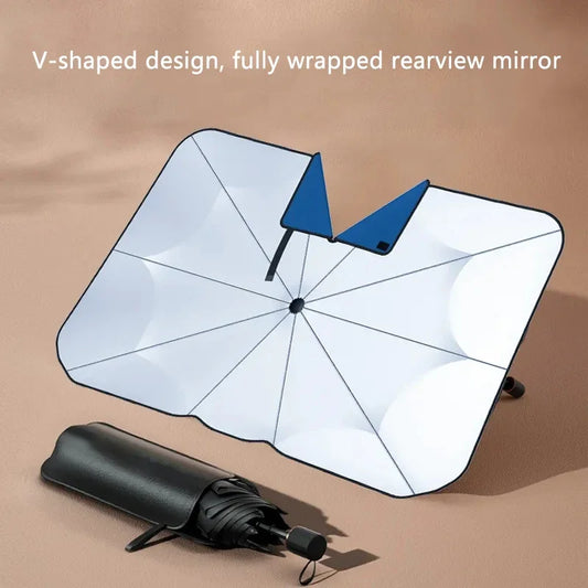 Pare-soleil de voiture col en v pare-brise avant de voiture pare-soleil de voiture parapluie voitures pare-soleil Parasol soleil intérieur pare-brise Protection