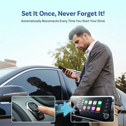 OTTOCAST Play2Video Ultra sans fil CarPlay et Android Auto AI Box intégré YouTube Netflix IPTV Plug & Play pour voiture filaire d'usine