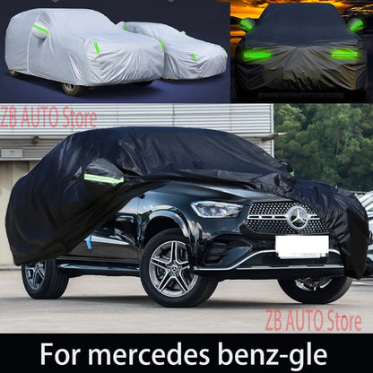 Juste de voiture complète pour Mercedes Benz, protection extérieure interdite, bâche de neige, pare-soleil, étanche, anti-poussière, accessoires de voiture extérieurs