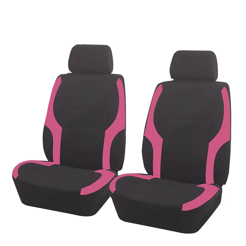 AUTO PLUS-Ensemble de Housses de Siège de Voiture Universelles en Polyester, Protection en Tissu Uni Bicolore, Accessoires Automobiles